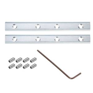 lot 72145 image: 2pcs 40 Series Straight Line Connector 7 Inch with M8 Mounting Screws and Wrench Corner Bracket for TV Slot 4040 Series Carbon Steel Extrusion Profile, Silver Tone - Retail $15