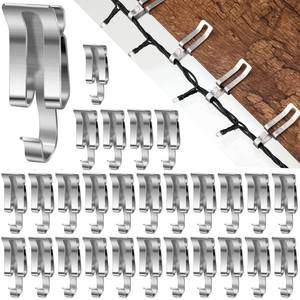 lot 72168 image: Christmas Light Clips Metal Gutter Hooks for Outdoor Xmas Hangers for Shingles Roof Seasonal Lighting Gutter Clips Hanging Festival Xmas Outside Decoration - Retail $22