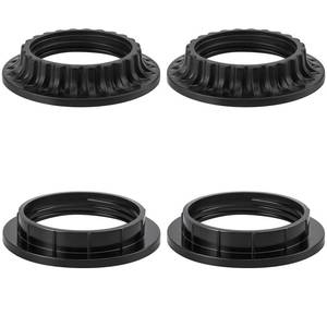 lot 72170 image: Lamp Shade Rings, E26 Light Socket Collar Ring, Black Threaded Reducer 1-38 Inches (34mm) and 1-12 Inch (39mm), Hanging Lamp Holder Parts, (34mm  2pcs 39mm  2pcs) - Retail $7