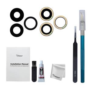 lot 72174 image: Rear Camera Lens Glass Replacement for iPhone 14 Pro & 14 Pro Max Pre-Installed Adhesive with Installation Manual and Repair Tool Kits - Retail $9