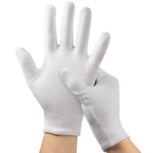 lot 72187 image: 5Pairs (10Pcs) Moisturizing Gloves Overnight for Men and Women, Washable SPA White Cotton Gloves for Dry Hands Eczema Work Inspection Service Performance - Retail $7