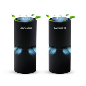 lot 72196 image: Small Ionic Air Purifier for Home & Bedroom Silent HEPA Filter Covers 250 Sq Ft - Free Cleaner for Pets, Hair, Smoke, Dust, Odors & Dander �� Compact & Black Design - Pack of 2 - Retail $90