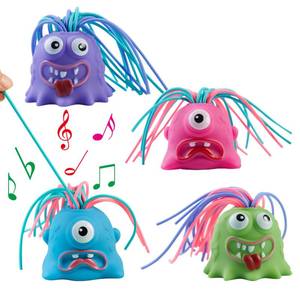 lot 72197 image: Fun Hair Pulling Fidget Screaming Monster Toys, Screaming Monster Toys, Venting Novelty Toys and Anti Worry Toys , Halloween Christmas for 3 4 5 6 7 Kids Teen Boys Girls Gifts(4PCS) - Retail $12