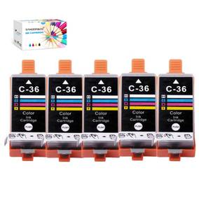 lot 72205 image: F FINDERS&CO Compatible CLI-36 Color Ink Cartridge Replacement for Canon 35 36 PGI35 CLI36 Ink Work with Canon Pixma iP110 iP100 TR150 Printers (5C) - Retail $14