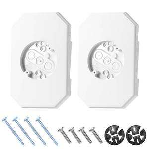 lot 72218 image: 2 Pack Vinyl Siding Mounting Blocks, 8141DBL Vinyl Siding Light Mounting Block with Built-in Electrical Box, Outdoor Mounting Plate kit for 12 inch Double - Retail $25