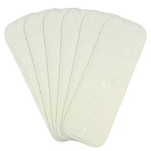 lot 72237 image: Mama Koala 4-Layer Natural and Microfiber Cloth Diaper Inserts, Adjustable and Reusable for Any Baby Cloth Diaper(6 Pack) - Retail $21