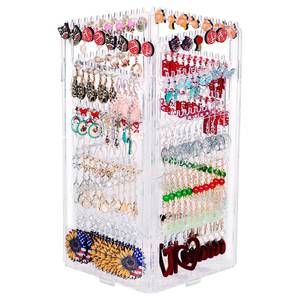 lot 72244 image: 17Dec 360 Rotating Earring Holder Organizer Stand,5 Tiers Acrylic Jewelry Organizers and Storage, Stud Earring Organizers and Storage,212 Holes and 212 Grooves for Earrings Necklaces chain bracelet - Retail $10