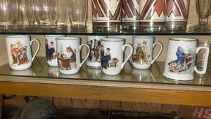 lot 30514 image: Norman Rockwell Collectible Coffee Mugs Set