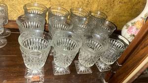lot 30516 image: Crystal Glass Water Goblets Set of 12