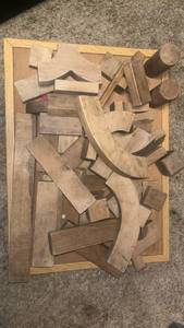lot 35002 image: Wooden Building Blocks Set