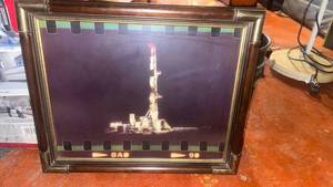 lot 55996 image: 1990 Oil Rig Night Photography Art Print