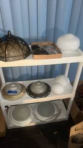 lot 60505 image: Decorative Glass Light Fixture Globes Collection
