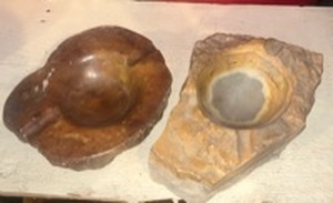 lot 62009 image: Natural Polished Smoky Quartz Crystal ashtrays