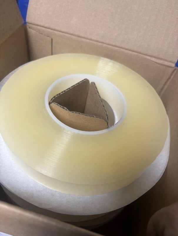 lot 3141 image: 3M Transparent P.P. Tape - Heavy Duty. 1 x 360 Yd  (case of 12 rolls)