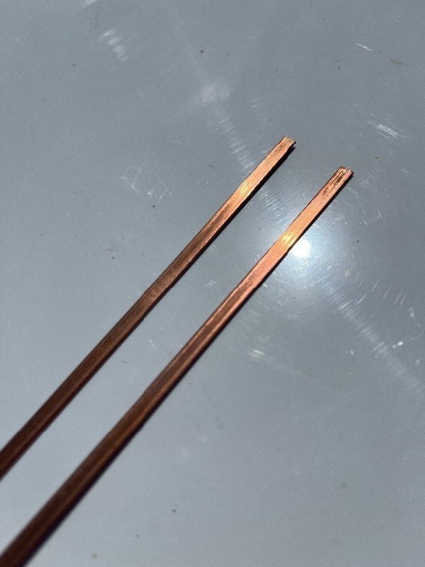lot 3171 image: COPPER STRIPPS - GREAT FOR JEWLERY MAKING OR ANY CREATIVE PROJECT, borders etc .5cm x 8ft each