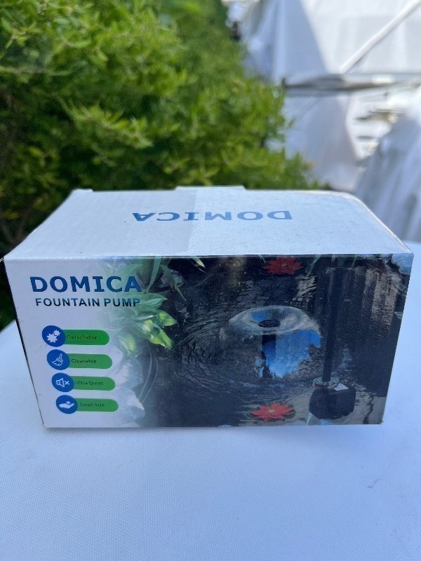 lot 2404 image: DOMICA Fountain pump, HAS MULTI USE , from Hydroponics to Aquariums