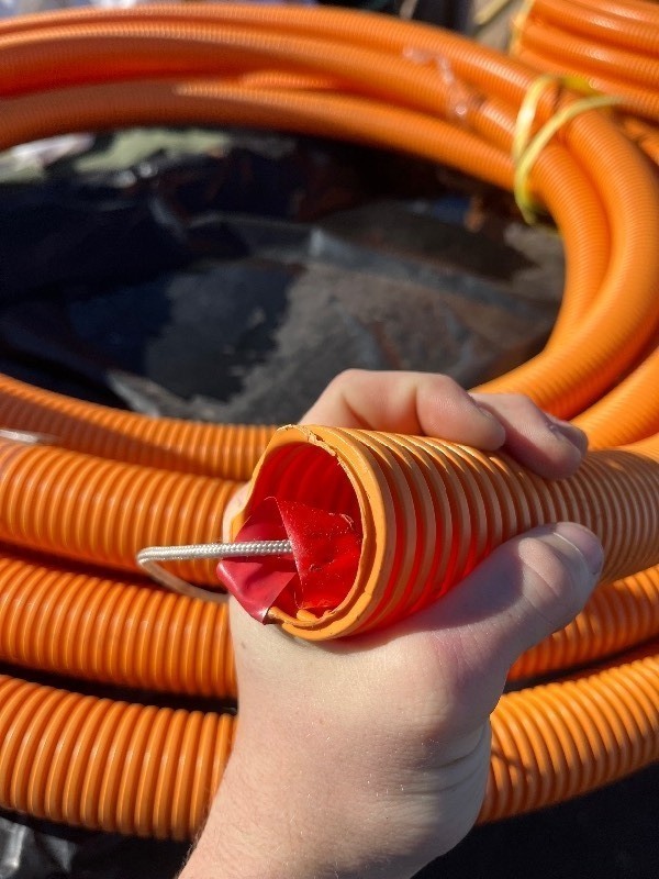 lot 22 image: Orange PvC Tubing Utility Tubing - 1.5 x 50
