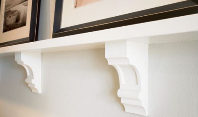 lot 100 image: Box of 2 Decorative Brackets White 4W x 10H x 5 14D Urethane bracket BKT5X10 by Fypon