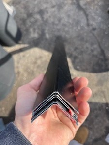lot 111 image: Bundle of 5 Aluminum L Shaped Corner Pieces - Peel & Stick on both inner sides 4 x 1.5 each