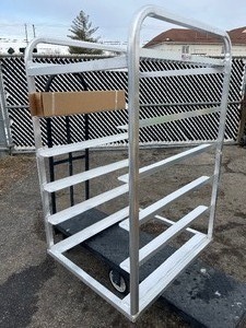 lot 15 image: New Age Professional Quality Aluminum Bakery Cart 31 x 35 x 55 - Comes with Casters - Sm Shipping blemishes see images