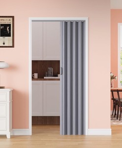 lot 44 image: 36 x 80 PVC Accordion Door Interior for Doorway, Portable Bifold Accordion Doors for Pantry Laundry Closet RV, Grey Folding Door with Strong Magnet for Closes Tightly, Trimmable Height & Width