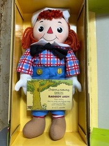 lot 201 image: Raggedy Andy Goes Sailing Doll, New in Box w Certificate of Authenticity