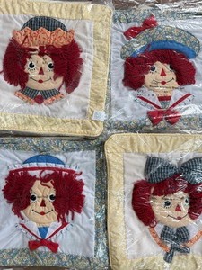 lot 197 image: Raggedy Ann and Andy Shams (4), New in Packages, 1 x 1