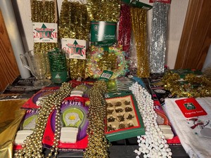 lot 301 image: Assorted Christmas Garland, Tissue Paper, Garland, Night Lights and MORE