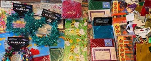 lot 303 image: Misc Holiday Wrap, Garland, Bags, Boxes AND MORE PLEASE SEE PICTURES