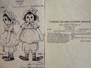 lot 192 image: Raggedy Ann Patent Print