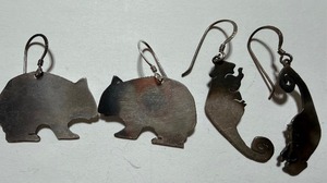 lot 55 image: Sterling Earrings - Australian Animals
