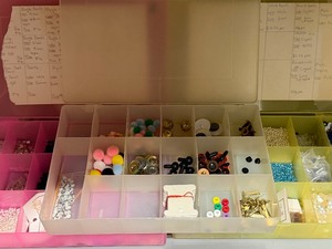 lot 60 image: Jewelry Making Crafts and More Beads, Sequins and Googly Eyes See Pictures