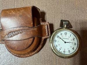 Pocket Watch w/ Leather Holder