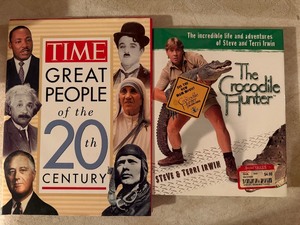 lot 68 image: Books - Great People and Steve Irwin