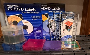 lot 88 image: Blank CDs, Labels, Cases and Nestable Wire Towers
