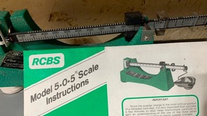lot 599 image: Reloading Equipment - RCBS  Model 5.0.5 Powder Scale w Instruction Book, Please Read Description