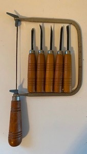 lot 709 image: Wood Carving Tools and Hacksaw
