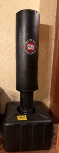 lot 676 image: Everlast Freestanding Training Bag w Base (emptied and brought to main level)
