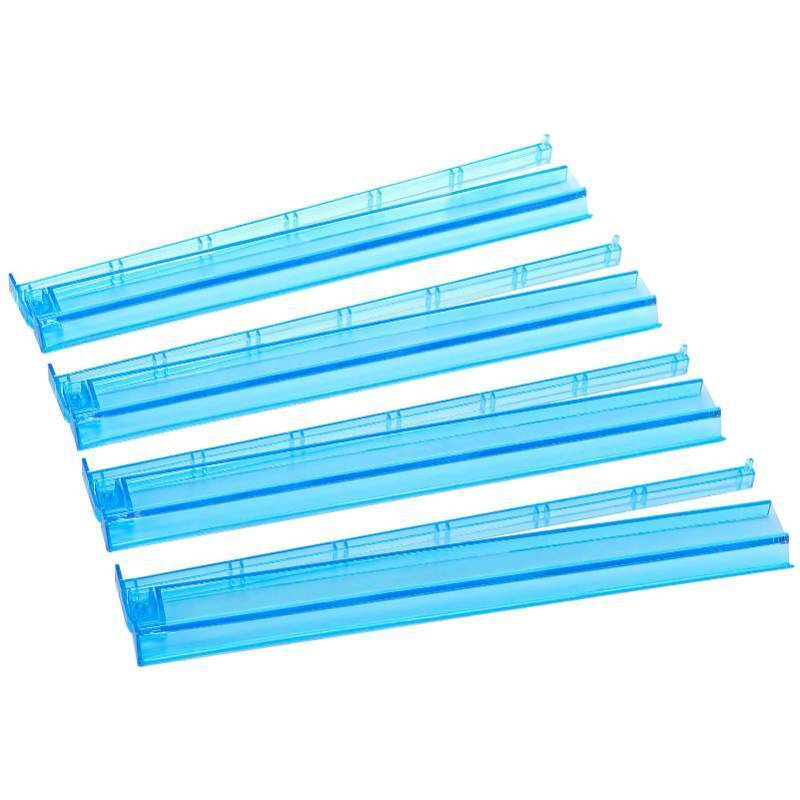 lot 23761 image: GUSTARIA Mahjong All-in-One Tile Rack & Pusher, Blue, Clear Acrylic Mahjong Rack and Pusher Combo, Modern American Mahjong Tile Racks, Set of 4