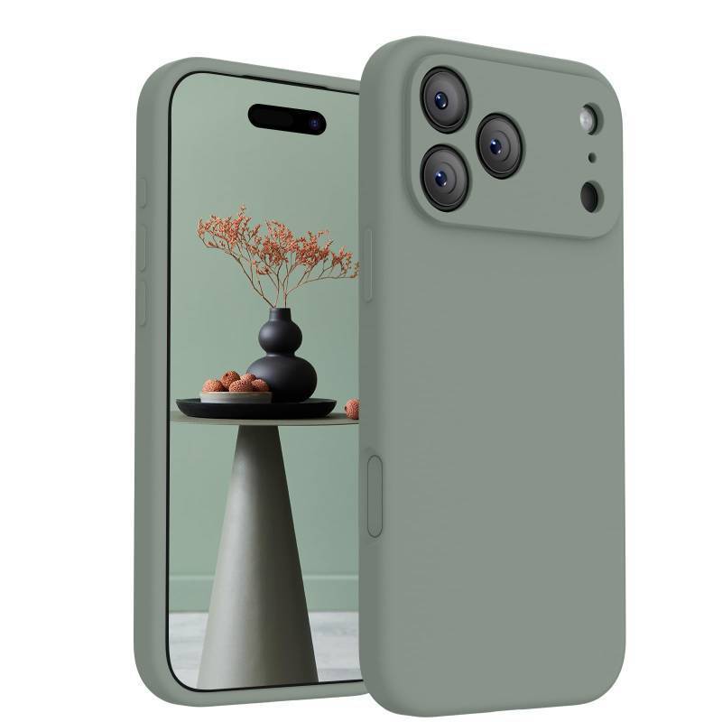 lot 29078 image: FireNova Magnetic for iPhone 17 Pro Case, Compatible with MagSafe, Integrated Silicone Camera Control Button Camera Protection Anti-Scratch Microfiber Lining Phone Case, 6.3, Calke Green