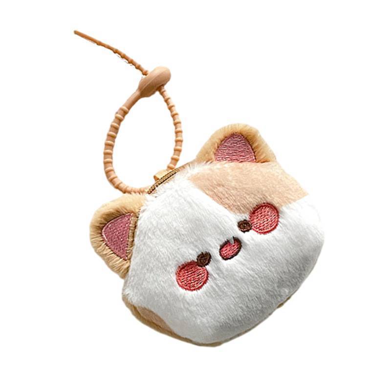 lot 54252 image: KEXIAO Plush Cats Change Purse Lovely Coin Pouches Bag Charm Earphone Case Cartoon Animal Storage Bag Coin Purse