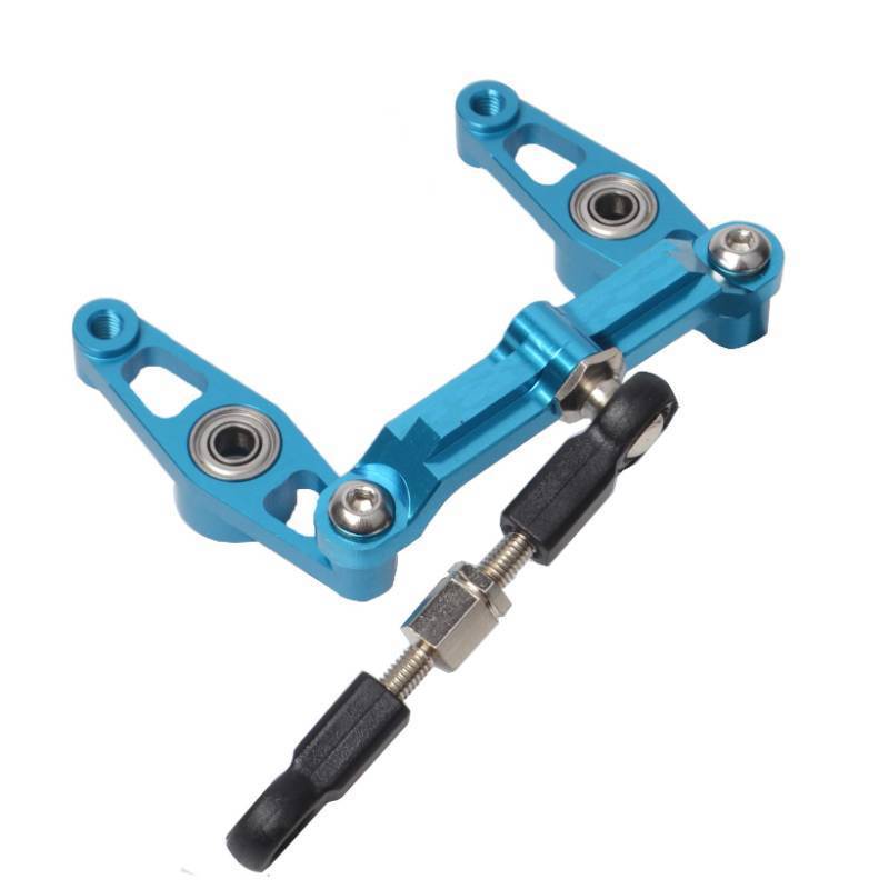lot 54268 image: RC Aluminum Alloy Ball Bearing Crank Steering Set for Tamiya TT-02 TT02-B Upgrade Parts