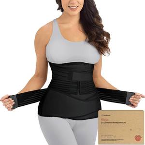 lot 24098 image: 3 in 1 Postpartum Belly Support Recovery Wrap Postpartum Belly Band, After Birth Brace, Slimming Girdles, Body Shaper Waist Shapewear, Post Surgery Pregnancy Belly Support Band (Midnight Black, ML)