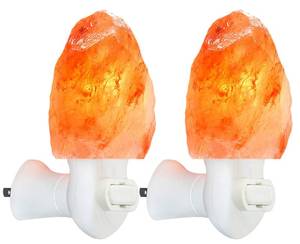 lot 24112 image: Spantik Pink Himalayan Salt Lamps - Hand Carved, Natural Night Lights for Bedrooms and Home Decor