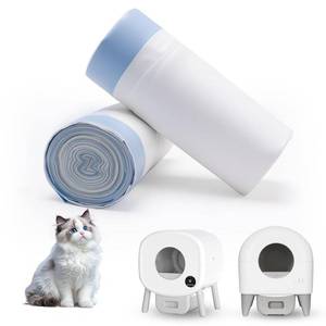 lot 29475 image: 40-Pack Heavy Duty Cat Litter Box Liners for Fsitego & Fumoi Self-Cleaning Litter Boxes, Extra Thick Automatic Litter Box Bags, with Drawstring and Leakproof Cat Litter Bags