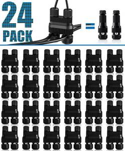 lot 29478 image: SUNVIE Fastlock2 Low Voltage Wire Connector Landscape Lighting Connectors 12-18 Gauge Waterproof Low Voltage Connectors Outdoor Landscape Wire Connector for Garden Yard Path Lights, 24 Pack