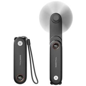 lot 29482 image: SWEETFULL Portable Handheld Mini Fan with LED Display, 3-in-1 Personal Foldable USB Rechargeable Hand Held Fan & Flashlight for Travel, Lash Eyelash, Cute Small Pocket for Women, Girls