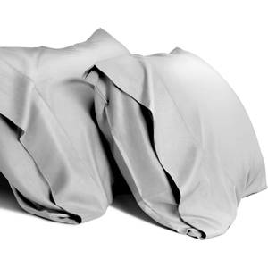 lot 29491 image: WishSmile Cooling Pillowcases Queen Pillow Cases Set of 2,Hair and Skin Friendly,Light Grey,20x30 inches