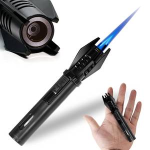 lot 29498 image: Camping Mini Torch Lighter EDC Windproof Small Lighters with Visual Window Refillable Gas Pocket Tactical Jet Flame for Hiking Survival Kitchen Grill Fireplace Home Candle BBQ, 5 (Without Butane)