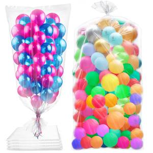 lot 29499 image: 4 Pcs 98.4 x 59 Inches Large Balloon Bags for Transport, Big Plastic Balloon Storage Bag,Clear Balloon Drop Bag, Giant Carrying Storage Bags for Wedding Birthday Party Supplies